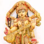 Handcrafted Wooden Goddess Saraswati Statue (3 Feet) – Antique Finish Hindu Deity Sculpture with Veena & Peacock - Image 3