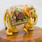 Hand Painted Shikar scene Elephant - Image 3