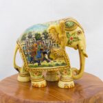 Hand Painted Procession Scene Elephant - Image 2