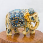 Hand Painted Procession Scene Elephant - Image 2