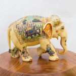Hand Painted Procession Scene Elephant - Image 2