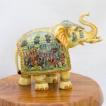 Hand Painted Procession Scene Elephant - Image 3