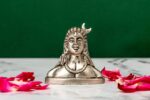 Brass Silver-Coated Superfine Lord Shiva Adiyogi – 2.35 Inches