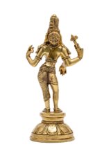 Brass Superfine Ardhanarishvara Idol – 8.5 Inch - Image 8