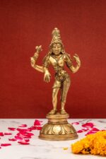 Brass Superfine Ardhanarishvara Idol – 8.5 Inch
