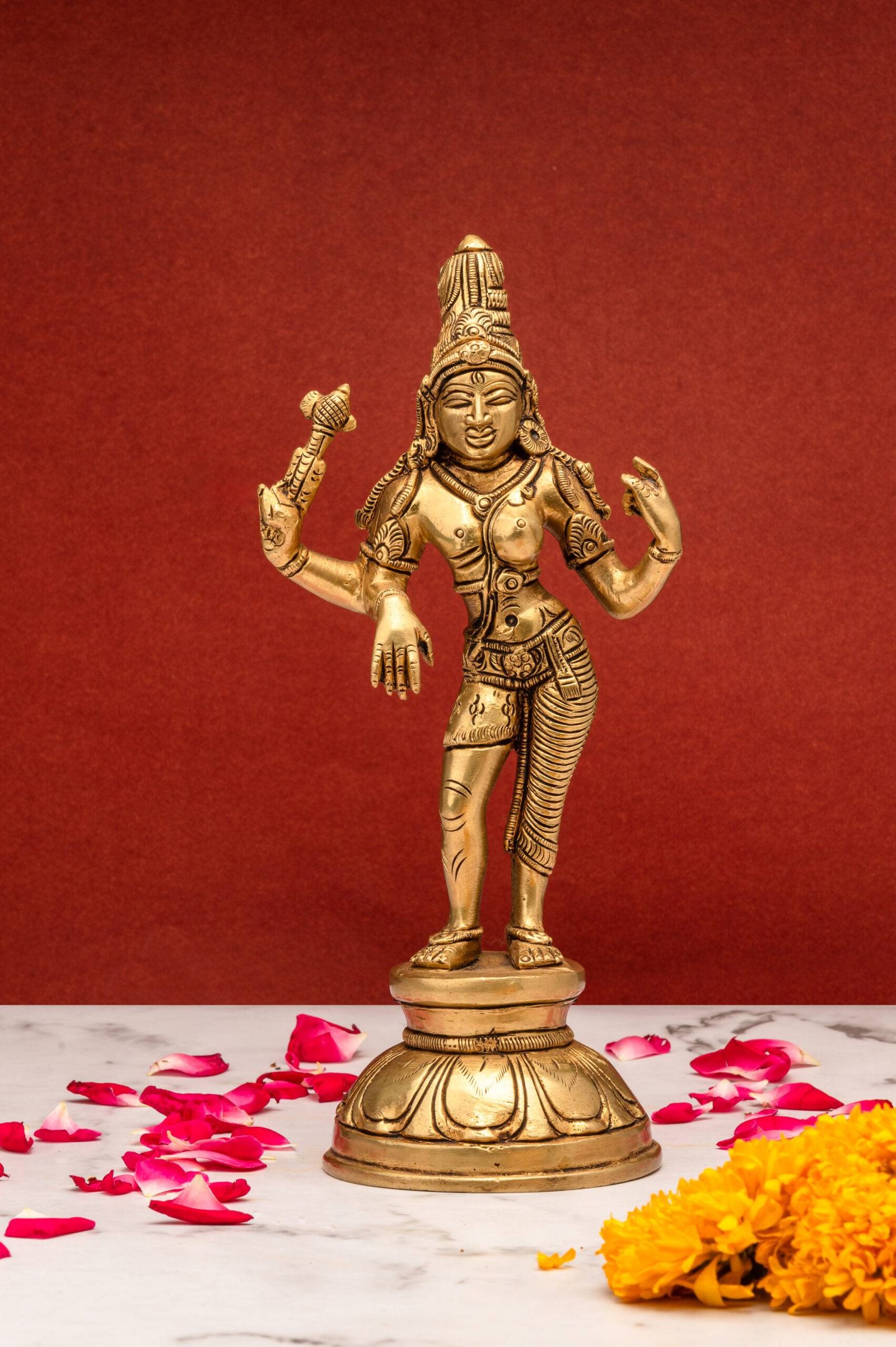 brass-Ardnageshwar-306-8-scaled-1.jpg Brass Superfine Ardhanarishvara Idol – 8.5 Inch - Image 1