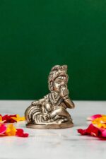 Brass Silver-Coated Superfine Bal Gopal Kanha – 2.35 Inches - Image 4