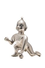 Brass Silver-Coated Superfine Bal Gopal Kanha – 4.75 Inches - Image 7
