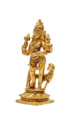 Brass Superfine Bhairo Baba Idol – With Dog – 5.5 Inch - Image 5