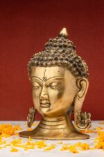 Brass Buddha’s Face – 8.5 Inch - Image 2