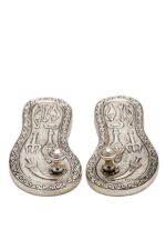 Brass Silver Coated Superfine Laxmi Charan Paduka – 1.35 Inch - Image 4