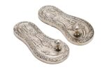 Brass Silver Coated Superfine Laxmi Charan Paduka – 1.35 Inch - Image 2