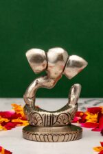 Brass Silver Coated Superfine Ganapati Idol – Modern Design – 2.75 Inch - Image 3