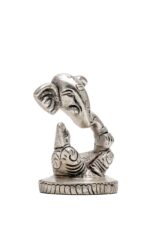 Brass Silver Coated Superfine Ganapati Idol – Modern Design – 2.75 Inch - Image 6