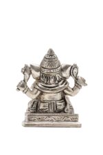 Brass Silver Coated Superfine Ganesh Idol – Vighnaharta – 2.75 Inch - Image 8
