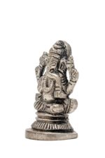Brass Silver Coated Ganesh Idol Miniature – Vighnaharta – 2 Inch - Image 7