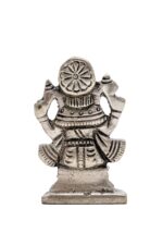 Brass Silver Coated Ganesh Idol Miniature – Vighnaharta – 2 Inch - Image 5