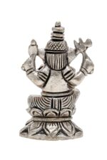 Brass Superfine Silver Coated Ganesh Idol Miniature – Vighnaharta – 2.60 Inch - Image 5