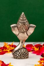 Brass Superfine Silver Coated Ganesh Idol Face – 3.35 Inch - Image 3
