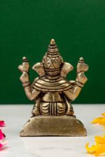 Brass Silver-Coated Superfine Ganesh Laxmi Idol- 3.15 Inches - Image 8