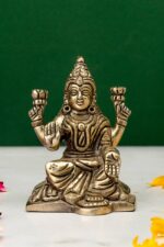 Brass Silver-Coated Superfine Ganesh Laxmi Idol- 3.15 Inches - Image 9