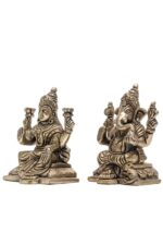 Brass Silver-Coated Superfine Ganesh Laxmi Idol- 3.15 Inches - Image 14