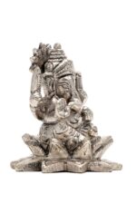 Brass Silver-Coated Superfine Ganesh Laxmi Idol – On Lotus – 3.15 Inches - Image 19