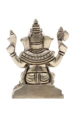 Brass Silver-Coated Superfine Ganesh Laxmi Idol- 4.35 Inches - Image 17