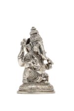 Brass Silver-Coated Superfine Ganesh Laxmi Idol- 5.15 Inches - Image 17