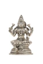 Brass Silver-Coated Superfine Ganesh Laxmi Idol- 5.15 Inches - Image 15