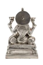 Brass Silver-Coated Superfine Ganesh Laxmi Idol- 8 Inches - Image 20