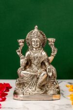 Brass Silver-Coated Superfine Ganesh Laxmi Idol- 8 Inches - Image 10