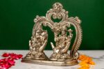 Brass Silver-Coated Superfine Ganesh Laxmi Idol – Beautifully Carved – 6 Inches - Image 2