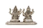 Brass Silver-Coated Superfine Ganesh Laxmi Idol- 3.15 Inches - Image 5