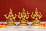 Brass Superfine Ganesh Laxmi Saraswati Idols – 3.25 Inch - Image 3