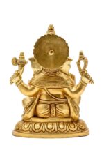 Brass Superfine Ganesh Laxmi Saraswati Idols – Detailed Carving – 27 Inch - Image 14