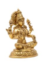 Brass Superfine Ganesh Laxmi Saraswati Idols – Detailed Carving – 27 Inch - Image 11