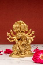 Brass Superfine Gayatri Maa Idol – 5 Faces – 5 Inch - Image 8