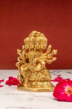 Brass Superfine Gayatri Maa Idol – 5 Faces – 5 Inch - Image 2