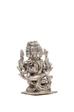Brass Silver-Coated Superfine Gayatri Mata Idol- 3.15 Inches - Image 6