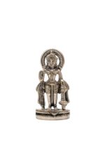 Brass Silver Coated Standing Bajrang Bali Idol – Aashirwaad Mudra – 3.2 Inch - Image 7