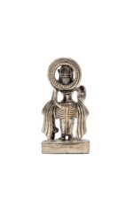 Brass Silver Coated Standing Bajrang Bali Idol – Aashirwaad Mudra – 3.2 Inch - Image 8