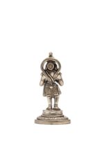 Brass Silver-Coated Standing Bajrang Bali Idol – Anjali Mudra – 3.5 Inch - Image 5