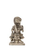 Brass Superfine Silver-Coated Sitting Hanuman Idol – On Lotus – Aashirwaad Mudra – 5 Inch - Image 5