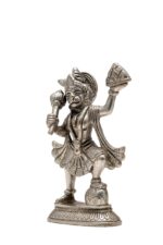 Brass Silver-Coated Balaji Idol Lifting the Sanjeevani Mountain – 6 Inch - Image 7