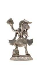 Brass Silver-Coated Balaji Idol Lifting the Sanjeevani Mountain – 6 Inch - Image 5