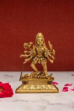Brass Maa Kaali Idol With 10 Arms – 4 Inch