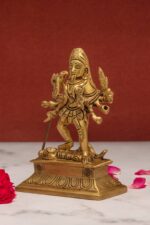 Brass Maa Kaali Idol With 10 Arms – 4 Inch - Image 2