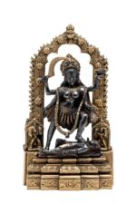 Brass Superfine Kali Maa Idol With Frame – Dual Tone – 11 Inch - Image 8
