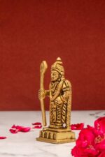 Brass Superfine Kartikeya Idol Miniature – 3 Inch - Image 2